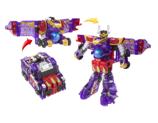 Twin Cannon Dracos với ba chế độ: tách biệt Dra và Cos, chế độ xe hơi, và hợp thể thành Mecanimal Cannon bắn bóng Mecard Ball.